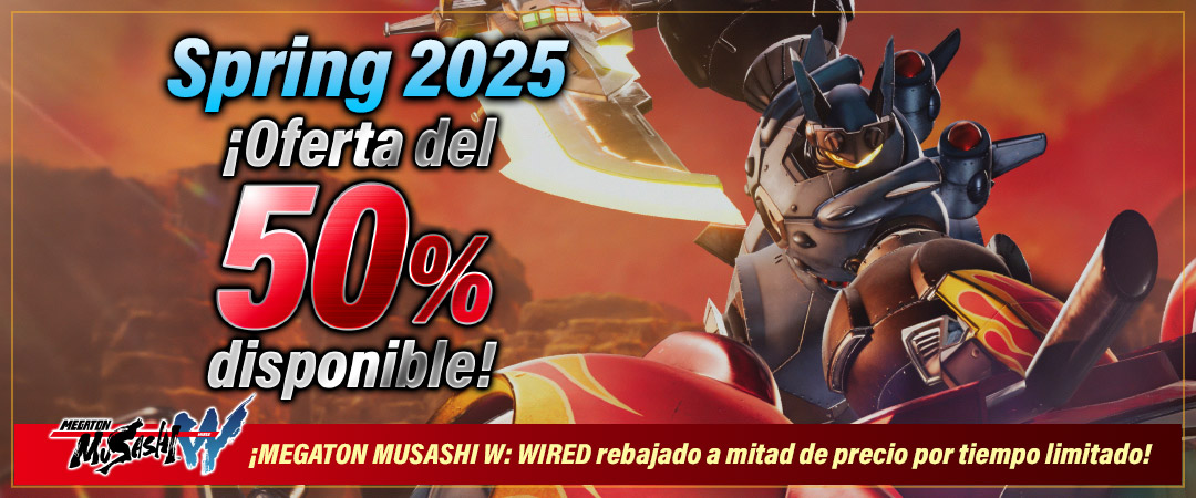 ¡Oferta del 50 % disponible! Spring 2025 ¡MEGATON MUSASHI W: WIRED rebajado a mitad de precio por tiempo limitado!
