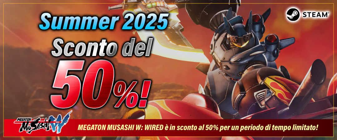 Sconto del 50%! Summer 2025 MEGATON MUSASHI W: WIRED è in sconto al 50% per un periodo di tempo limitato!