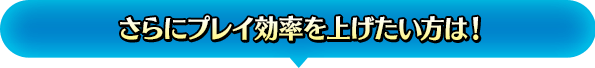 さらにプレイ効率を上げたい方は！